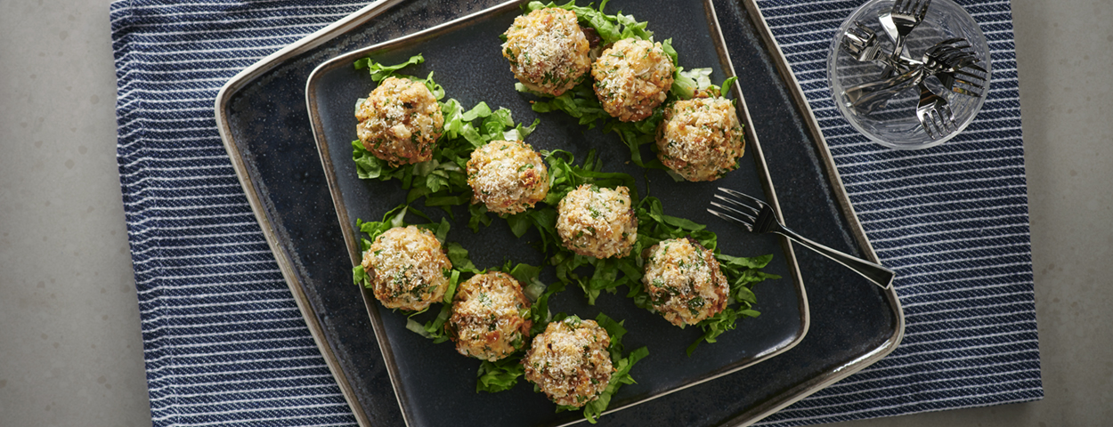 Soya Flakes Stuffed Mushrooms