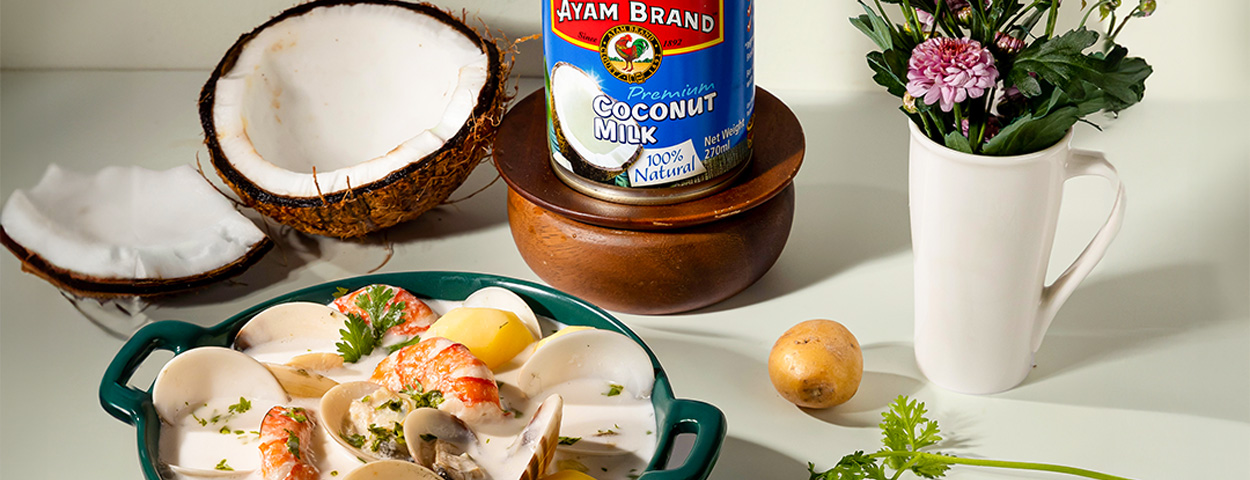 奶油海鲜蛤蜊浓汤