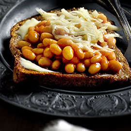 Baked Beans Toast With Cheese
