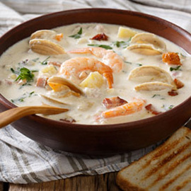 Creamy Seafood Clam Chowder