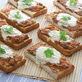 Cumin Tomato Sardines Toasts