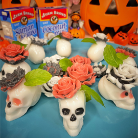 Flower Skull Halloween Dessert
