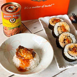 Fried Mackerel in Chilli Sauce Maki Roll