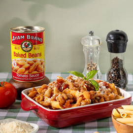 Penne Baked Beans Bolognese